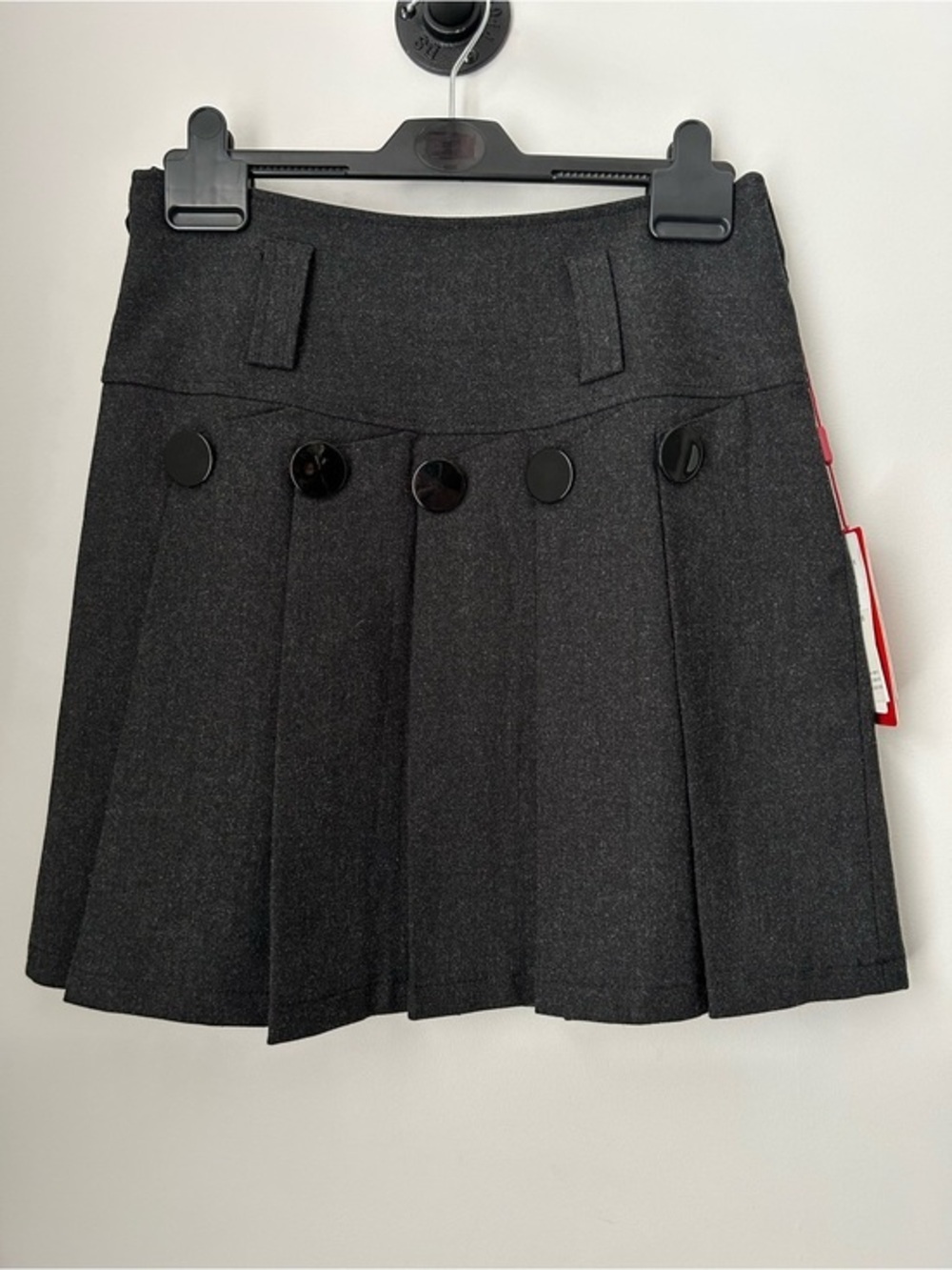 Pleated Skirt with Buttons